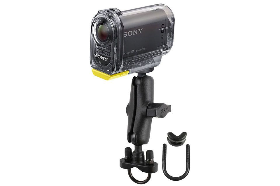 RAM Mounts Kamera-Halterung für Lenker/Rohre mit 1/4 Zoll-20 Gewindestift - mit Klemmschelle (Stück)