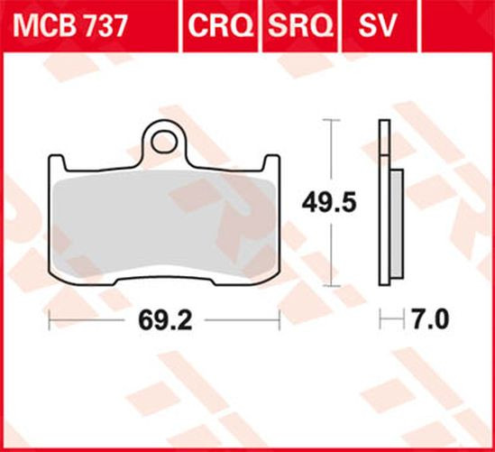 TRW Lucas Racingbelag MCB737CRQ (Satz)