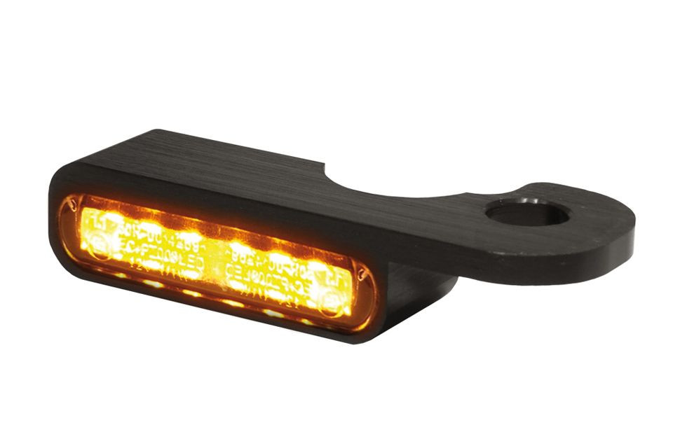 HeinzBikes LED Armaturen Blinker NIGHT- V-ROD Modelle 02-, schwarz (Paar)