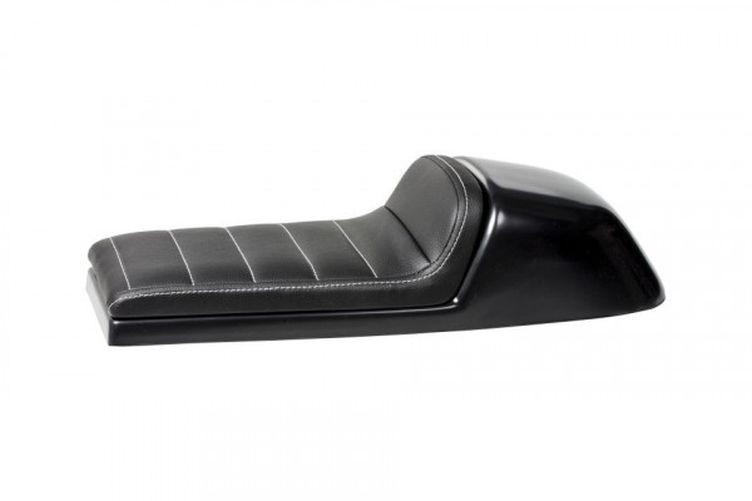 HIGHWAY HAWK Sitzbank Cafe Racer Classic Typ 5 Tuck 'N Roll, schwarz