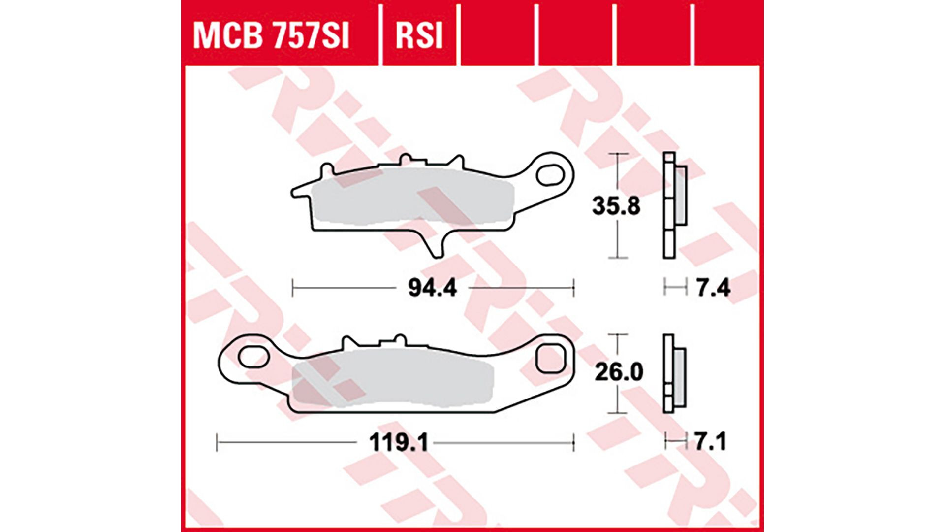 TRW Lucas TRW Lucas Bremsbelag MCB757SI Sinter Offroad
