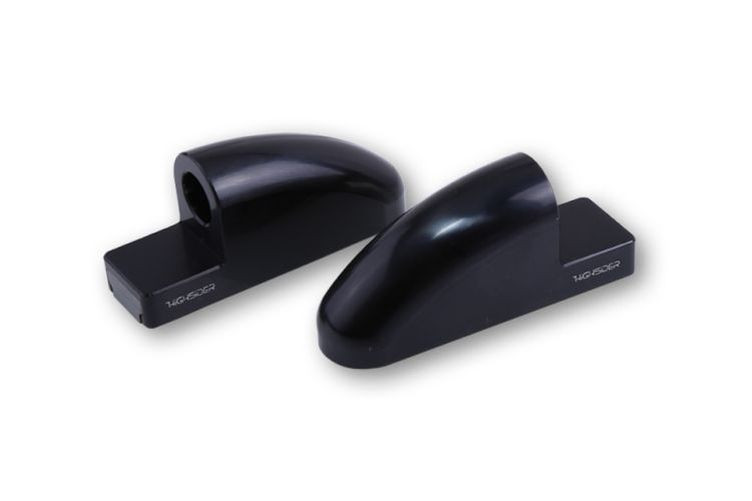 HIGHSIDER CNC Verkleidungsspiegel Adapter FB-1 kurz, schwarz, Set (Satz)