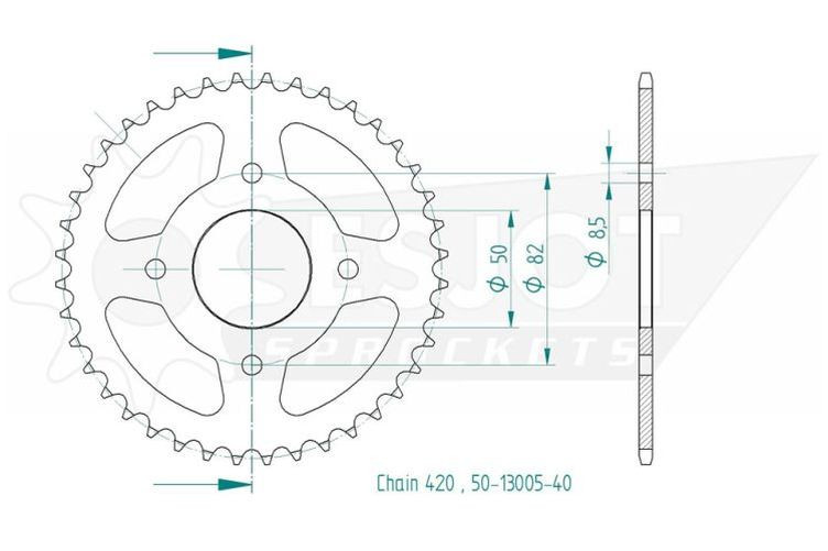 ESJOT Kettenrad, 40 Zähne diverse Modelle (Stück)