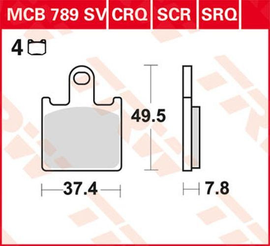 TRW Lucas Racingbelag MCB789SRQ (Satz)