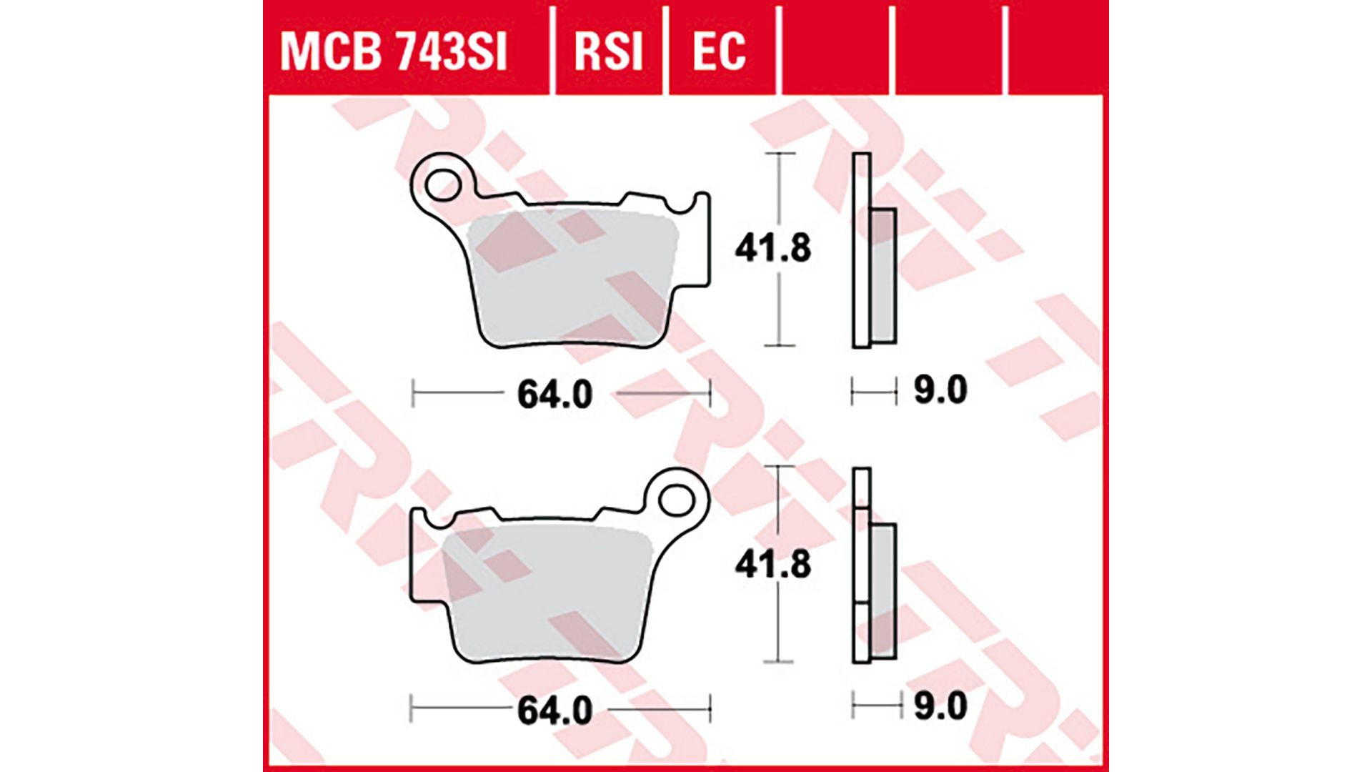 TRW Lucas TRW Lucas Bremsbelag MCB743SI Sinter Offroad