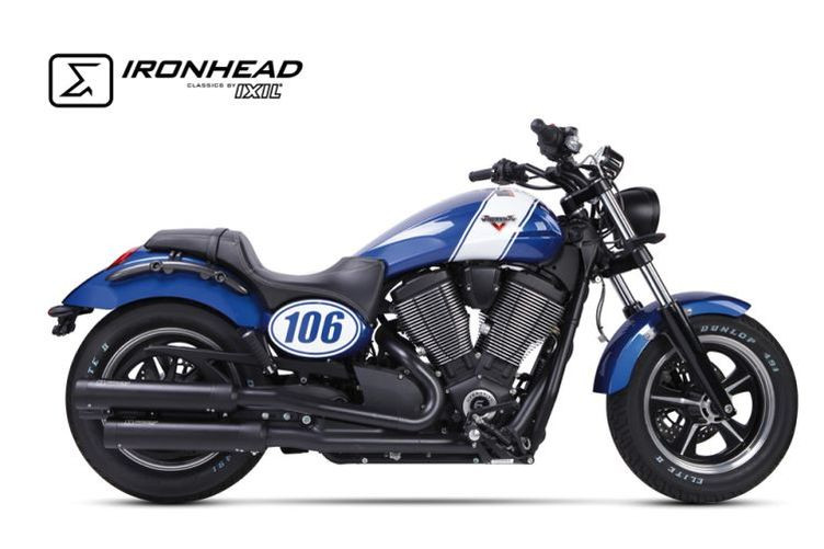 IRONHEAD Edelstahl Auspuff Victory Vegas/Hammer, 06-16 (Paar)