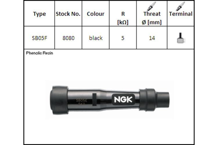 NGK-Kerzenstecker SB-05 F, 14 mm Kerze, 0? (Stück)