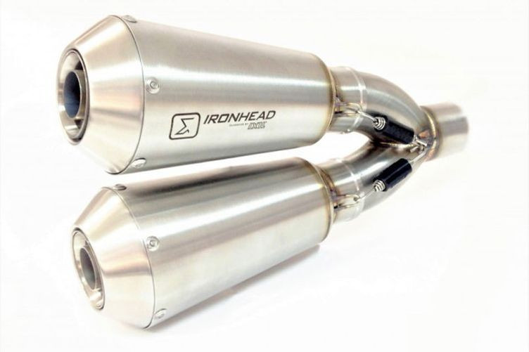 IRONHEAD Edelstahl Auspuff BMW R Nine T, 14-, Dualexit, Slip on, RACING (Stück)
