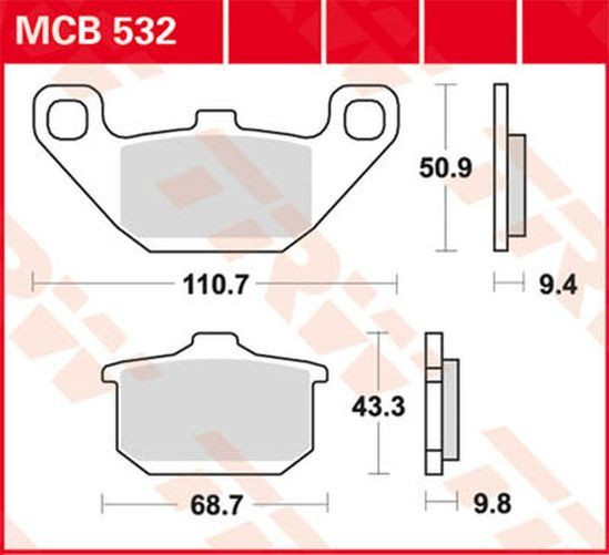 TRW Lucas Bremsbelag MCB532 kawasaki (Satz)