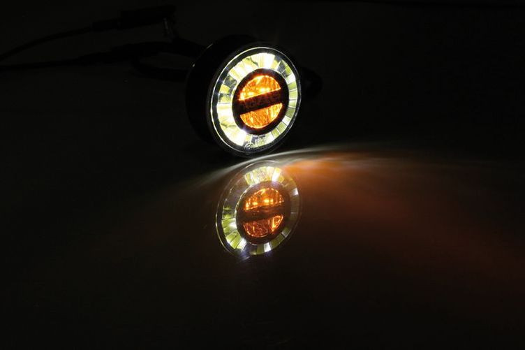 HIGHSIDER ROCKET LED Blinker/Positionsleuchten Einheit, schwarz (Paar)