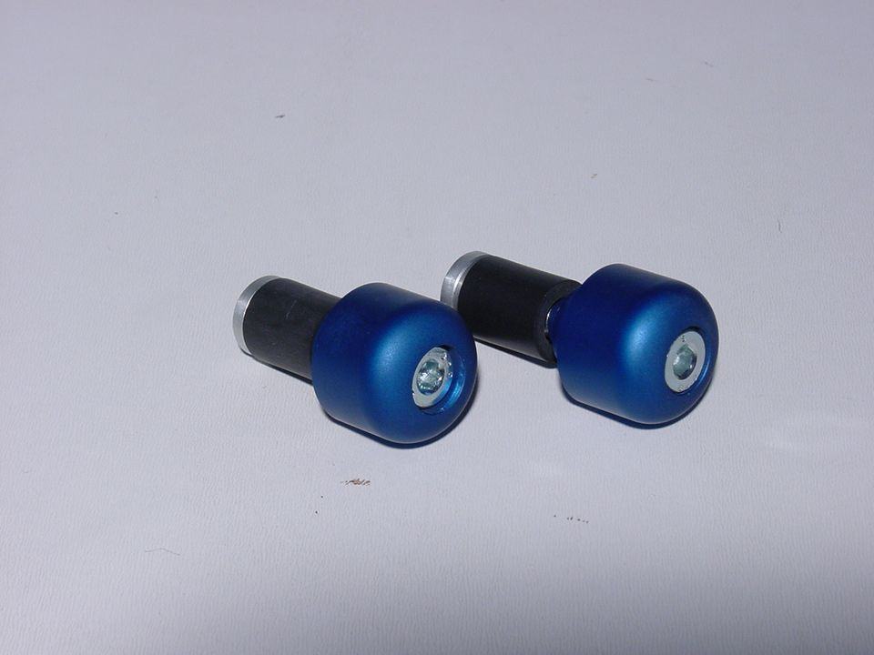 LSL Alu-Endstücke zyl./blau (Paar)