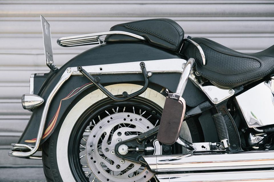 SW-MOTECH SW-MOTECH Legend Gear Seitentaschen-Träger SLC links Harley Davidson Softail Modelle. Für LC1/LC2.