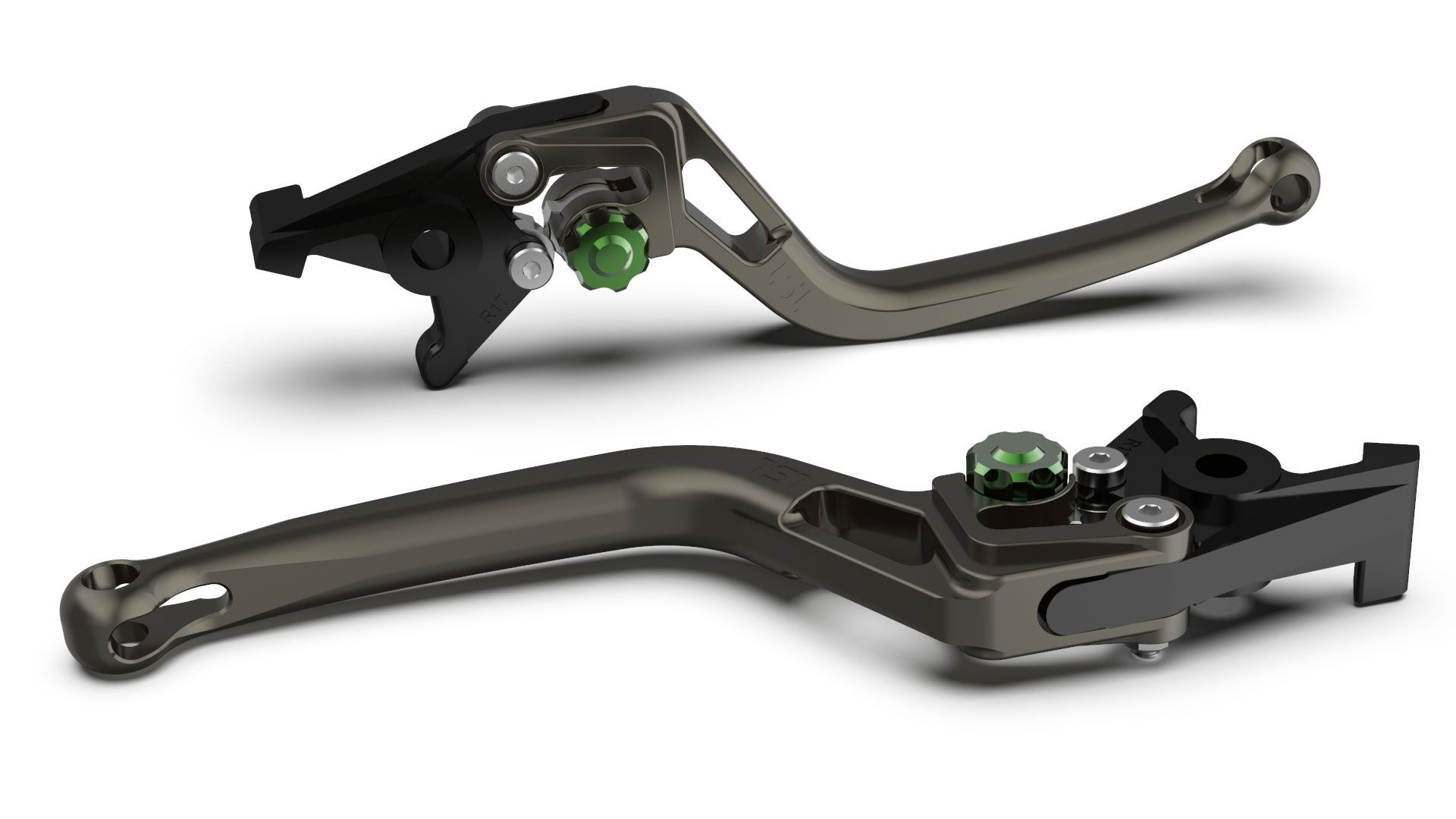 LSL Kupplungshebel BOW für Brembo 16 RCS, L37R, anthrazit/grün (Stück)