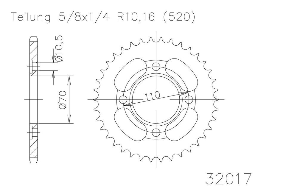 ESJOT Kettenrad, 44 Zähne diverse Modelle (Stück)