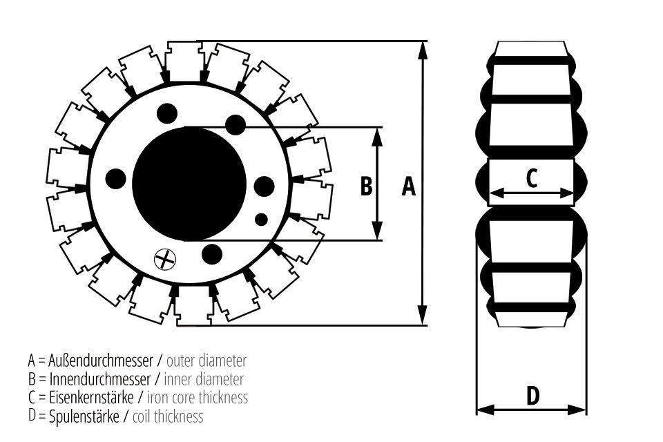 ElectroSport Stator ESG733 yamaha (Stück)