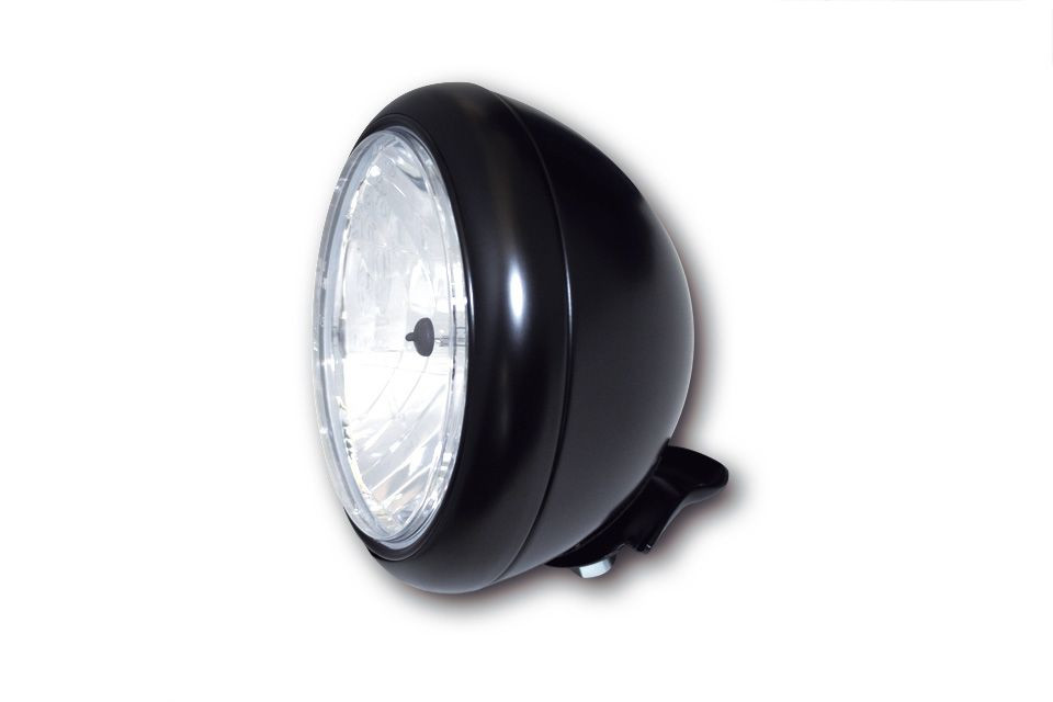 SHIN YO 7 Zoll HD-STYLE Scheinwerfer, klares Glas (Prismenreflektor), schwarz glänzend, (Stück)