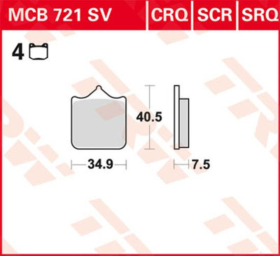 TRW Lucas Racingbelag MCB721SRQ (Satz)