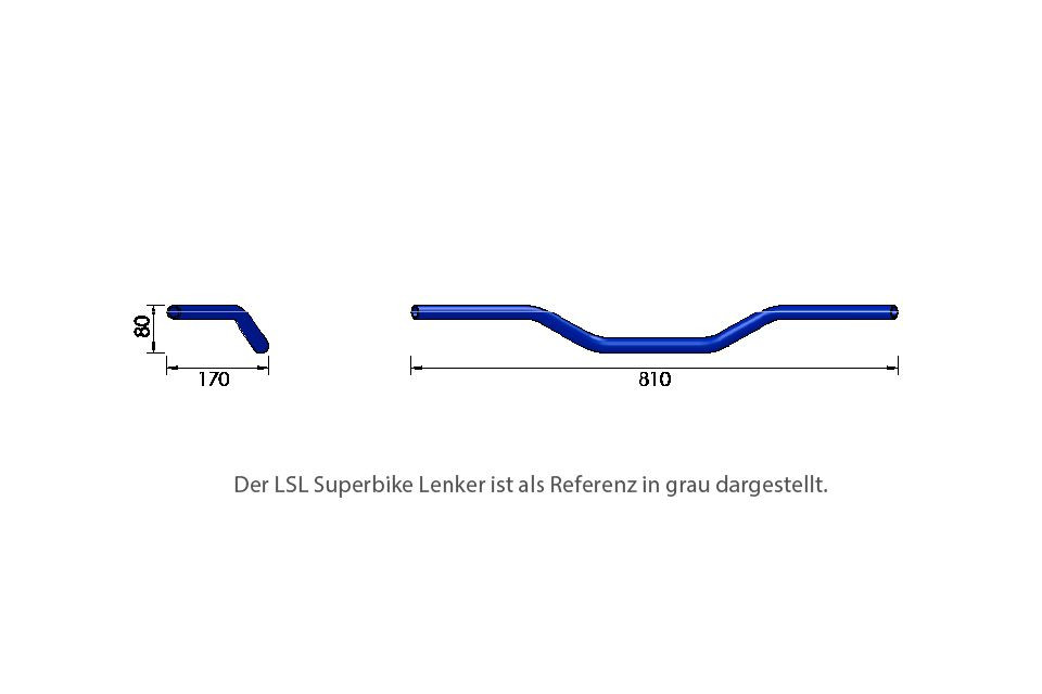 LSL Roadster L01, 1 Zoll, Harley Davidson 90 mm, verchromt (Stück)