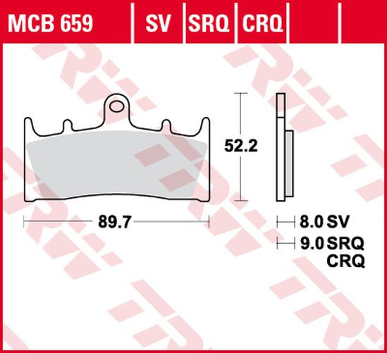 TRW Lucas Racingbelag MCB659SRQ (Satz)