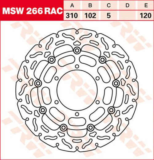 TRW Lucas Bremsscheibe MSW266RAC, schwimmend Suzuki (Stück)