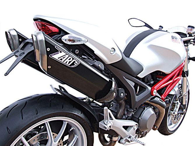 ZARD-PENTA- Auspuff -Ducati Monster 696/1100, 09-, Alu Black, + Kat. (Stück)