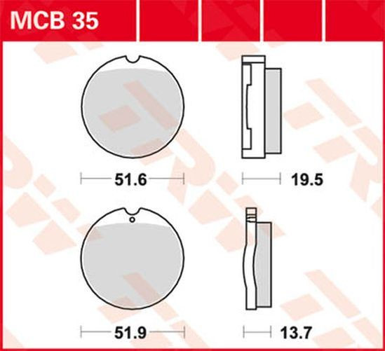 TRW Lucas Bremsbelag MCB35 honda (Satz)