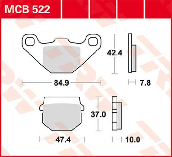 TRW Lucas Bremsbelag MCB522 (Satz)