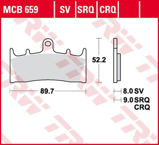 TRW Lucas Racingbelag MCB660SRQ (Satz)