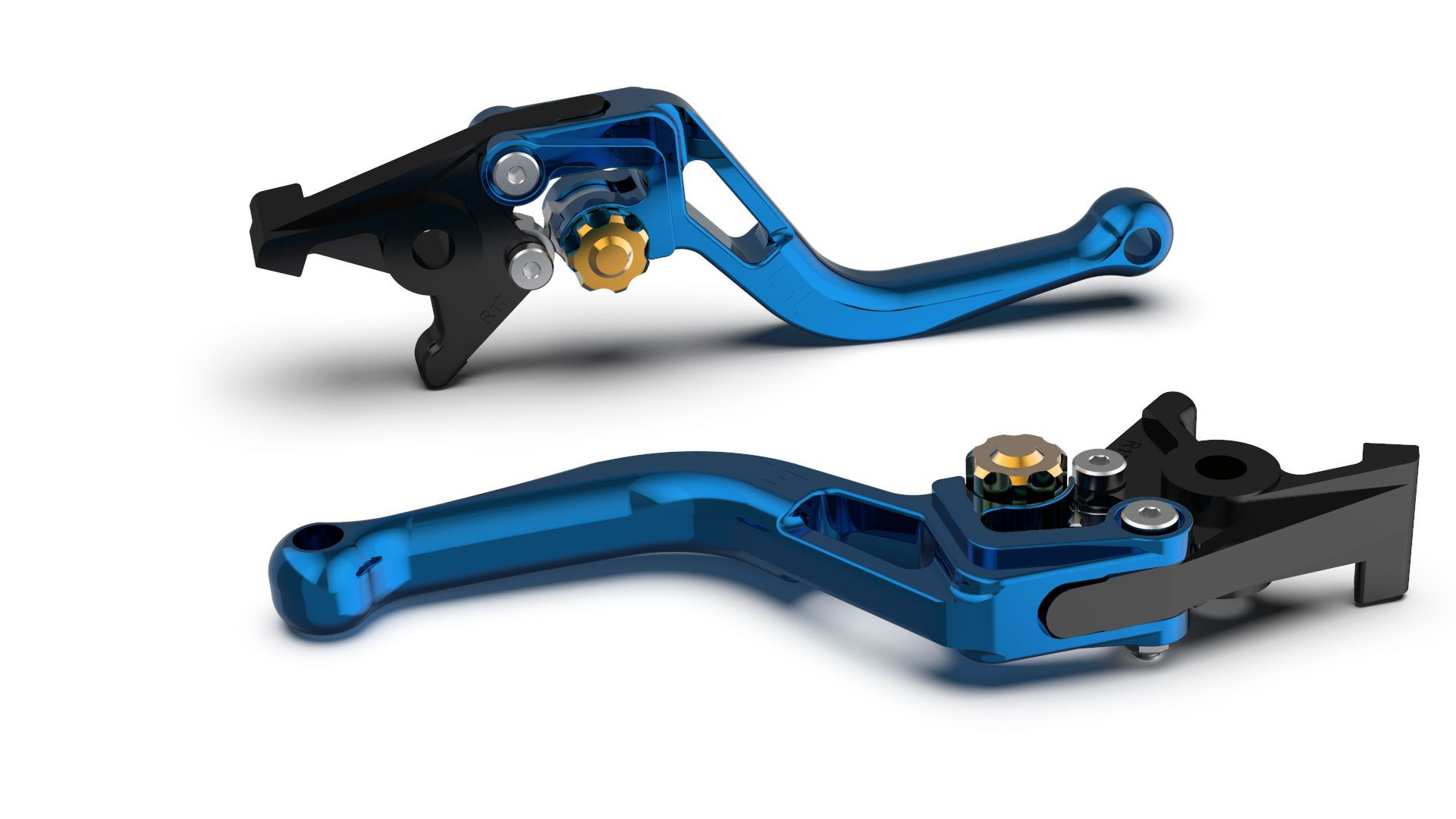 LSL Bremshebel BOW R38R, kurz, blau/gold (Stück)