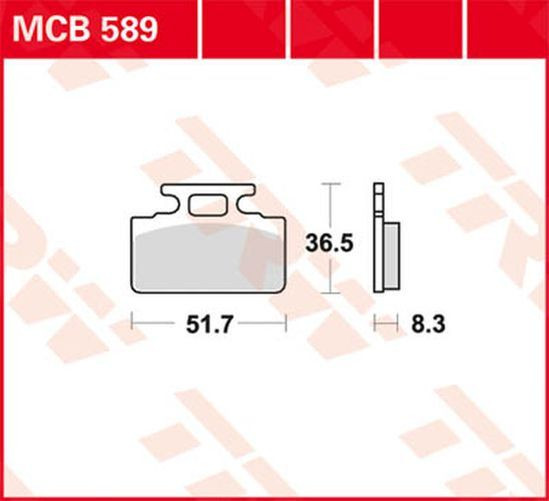 TRW Lucas Bremsbelag MCB589 (Satz)