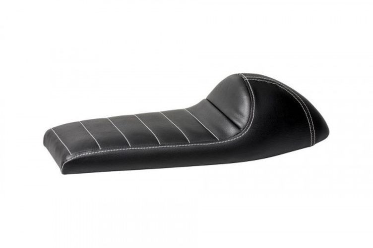 HIGHWAY HAWK Sitzbank Cafe Racer Classic Typ 1 Tuck 'N Roll, schwarz (Stück)