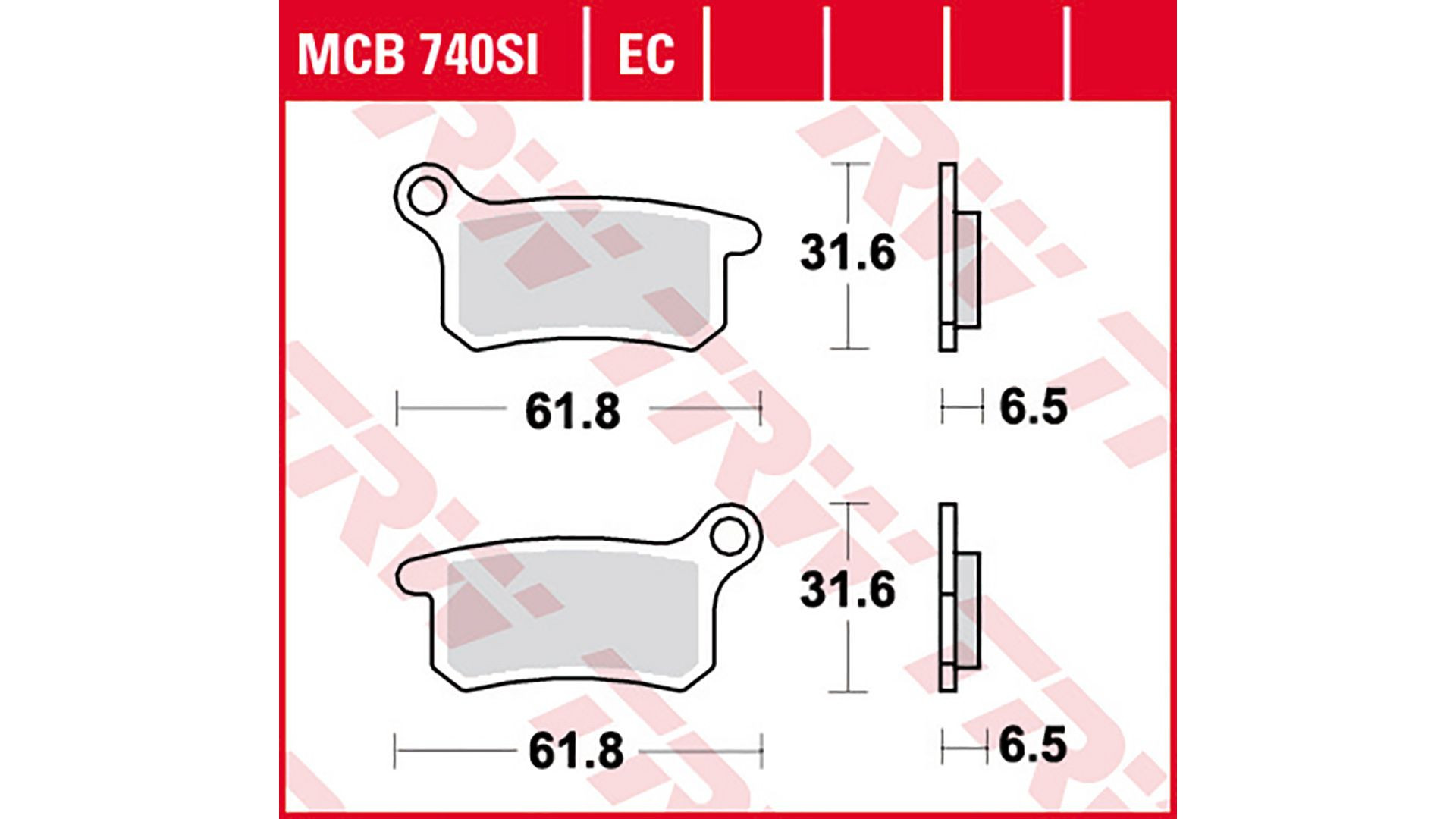 TRW Lucas Bremsbelag Sinter Offroad MCB740SI