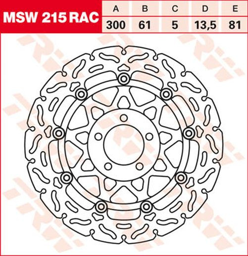 TRW Lucas Bremsscheibe MSW215RAC, schwimmend kawasaki (Stück)