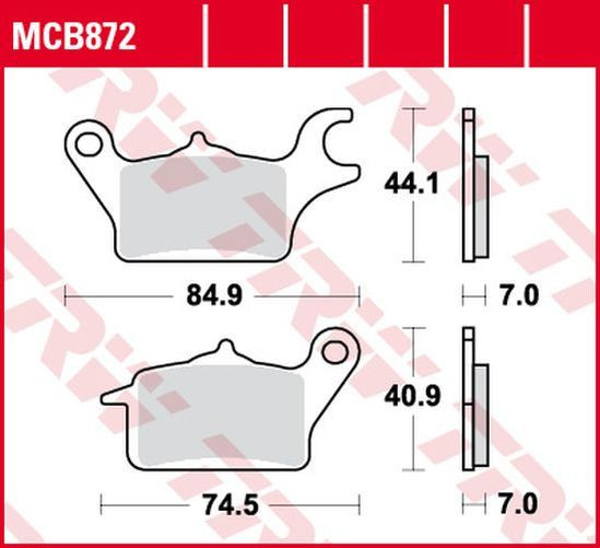 TRW Lucas Bremsbelag MCB872 (Satz)