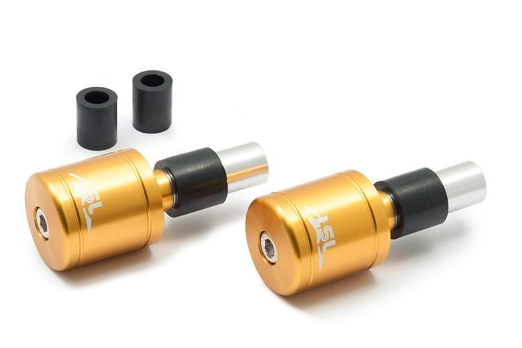 LSL Lenkergewichte Alu, gold, mit Logo, Ø14&18mm (Paar)