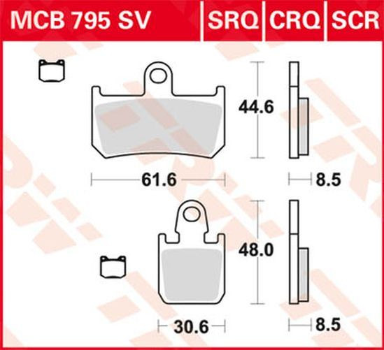 TRW Lucas Racingbelag MCB795CRQ (Satz)
