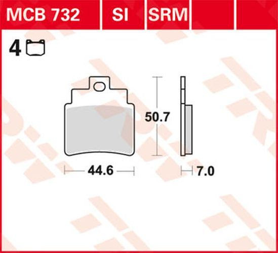 TRW Lucas Bremsbelag MCB732 (Satz)