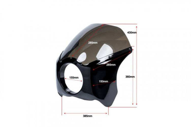 HIGHWAY HAWK Cafe Racer Verkleidung Type 3 ABS glänzend (Stück)