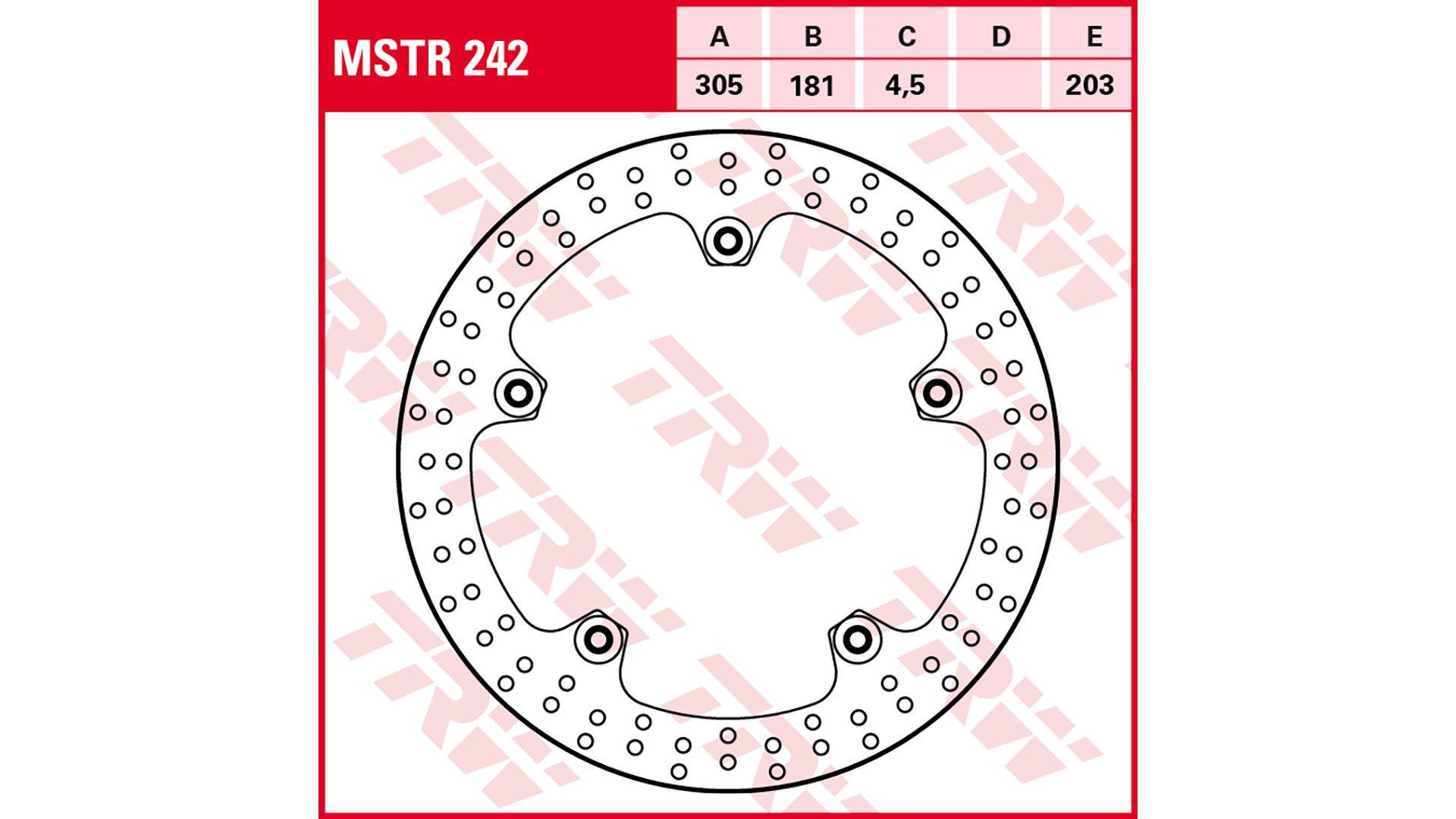 TRW Lucas Bremsscheibe MSTR242,starr