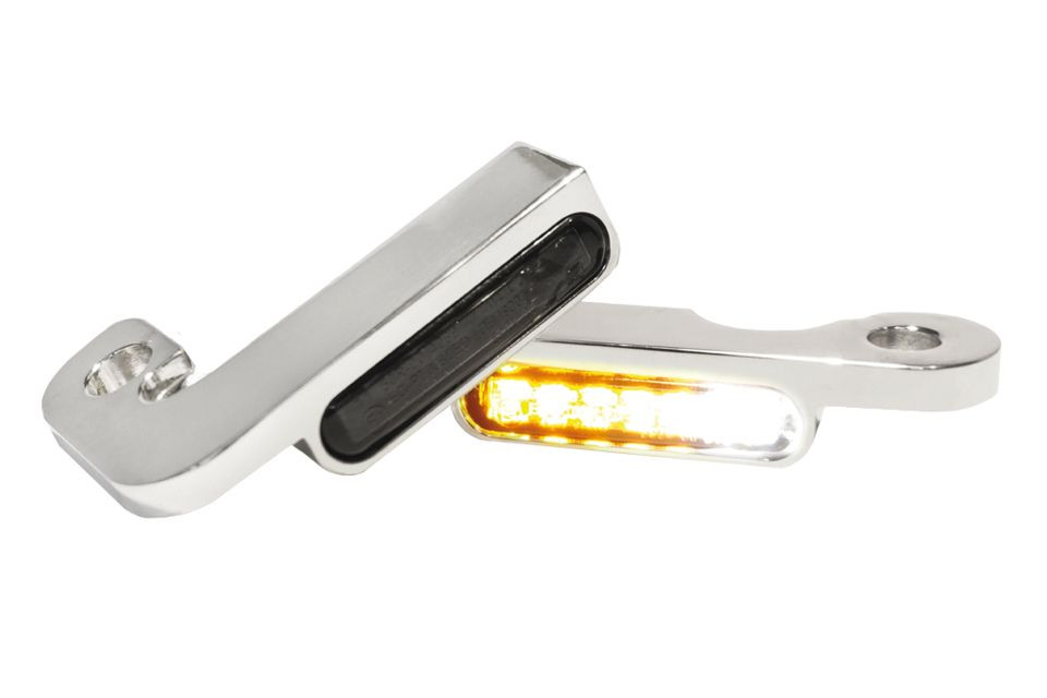 HeinzBikes LED Armaturen Blinker-Positionslicht-Kombination TOURING Modelle -08, silber (Paar)