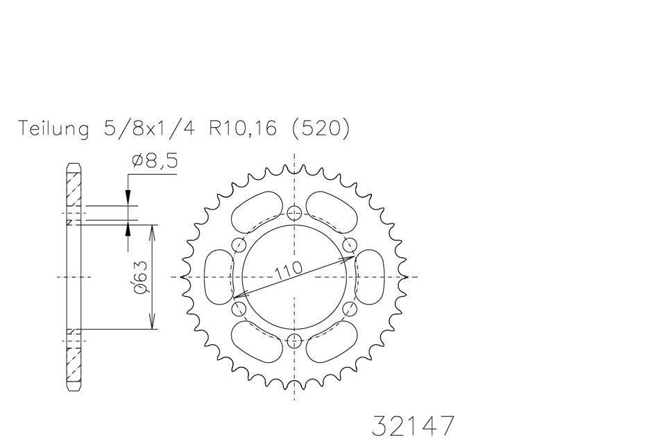 ESJOT Kettenrad, 45 Zähne diverse Modelle (Stück)