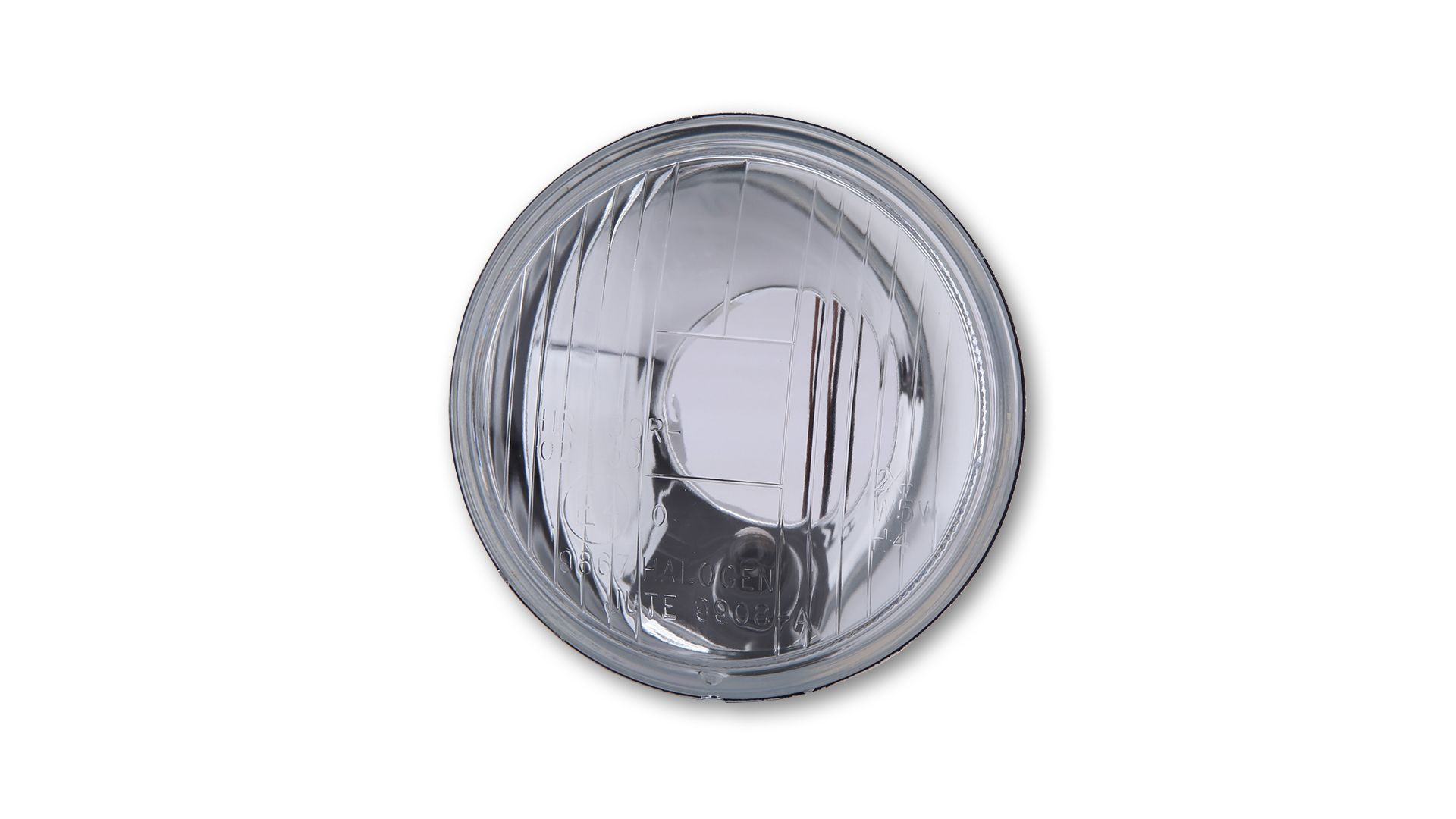 Fernscheinwerfereinsatz mit Standlicht, Metall, 90mm für H 4 Birne, gepr. Glas (Stück)