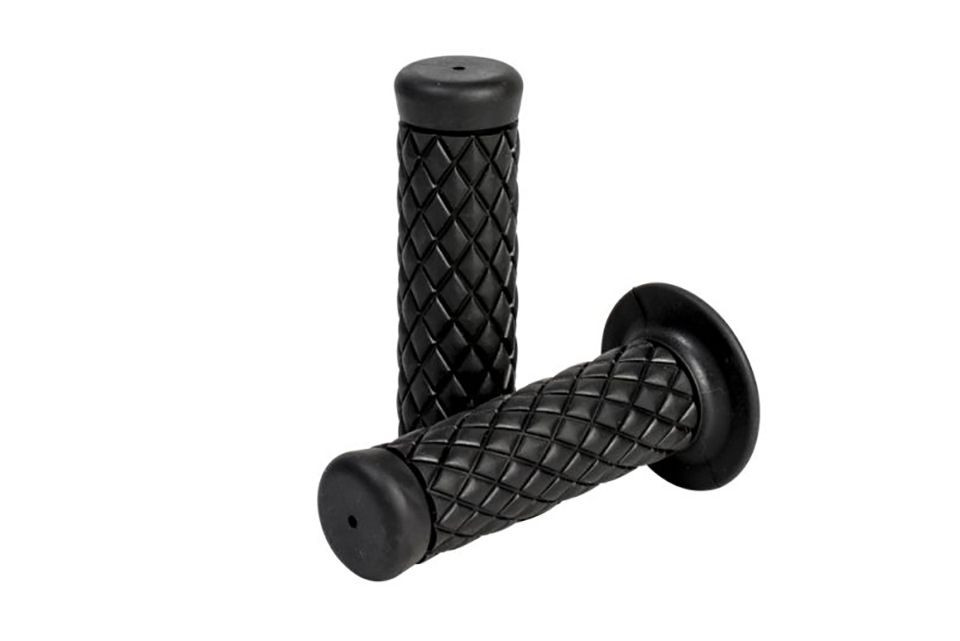 HIGHWAY HAWK Griffe, Cafe style, schwarz für 22 mm (7/8)Lenker ohne Gasgriff-Montage (Satz)