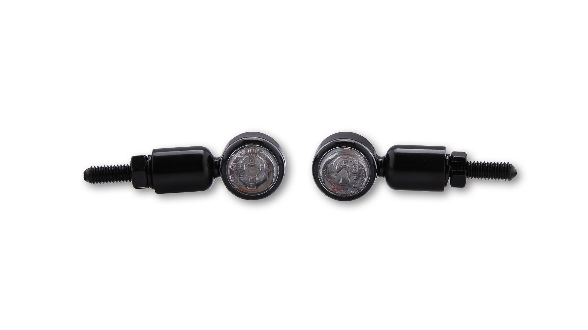 SHIN YO HI-Power LED-Blinker MC 1, Alu, schwarz, klares Glas (Paar)