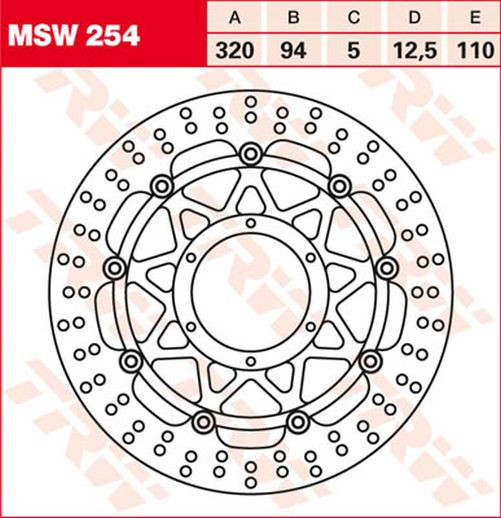 TRW Lucas Bremsscheibe MSW254, schwimmend honda (Stück)