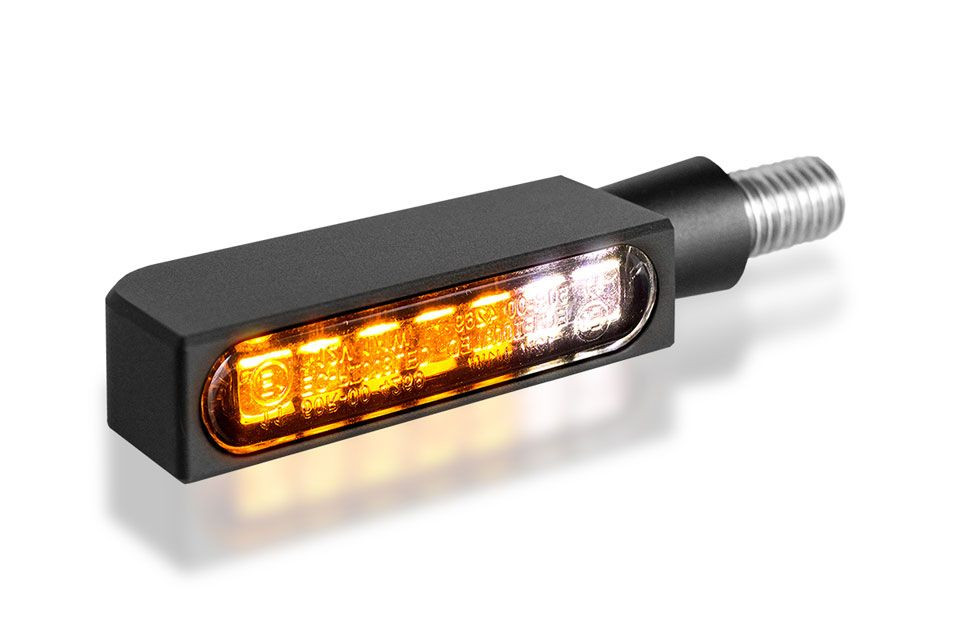 HeinzBikes BLOKK-Line Series LED Blinker/Positionslicht, Multifit alle Marken und Modelle, schwarz (Paar)