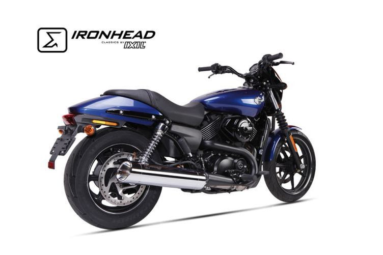 IRONHEAD Edelstahl Auspuff Harley-Davidson Street 500/750, 14-16 (Stück)