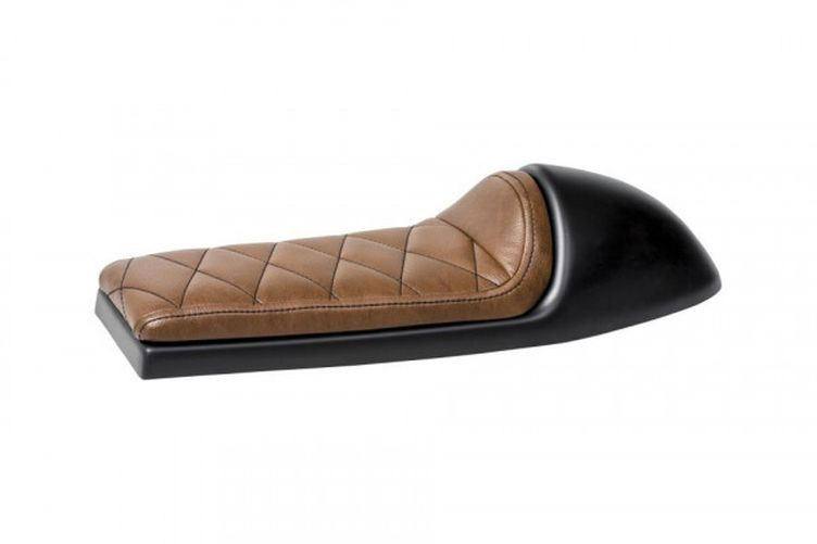 HIGHWAY HAWK Sitzbank Cafe Racer Classic Typ 1 Diamond Stitch, braun (Stück)