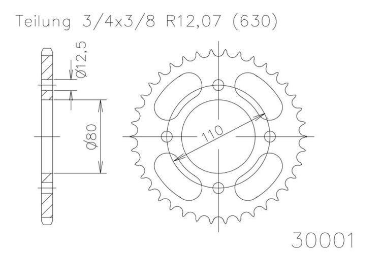 ESJOT Kettenrad, 38 Zähne diverse Modelle (Stück)