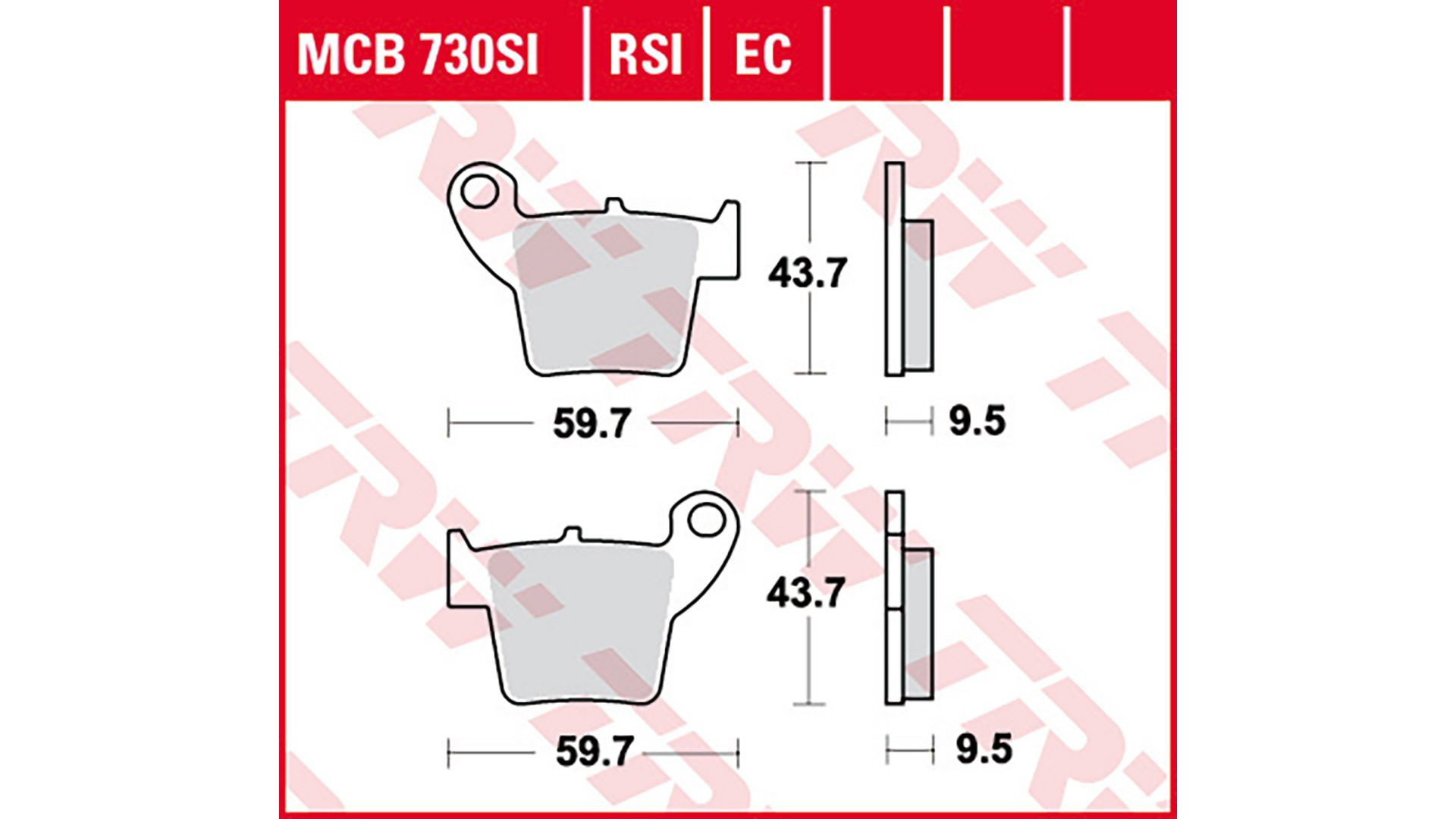 TRW Lucas TRW Lucas Bremsbelag MCB730SI Sinter Offroad